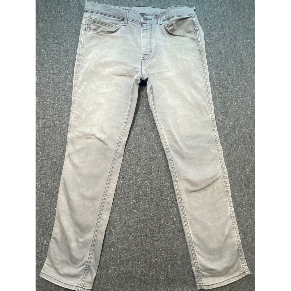 Levi 511 Slim Jeans‎ W36 L32 Mens Gray Stretch Denim Casual Pants 511-0087